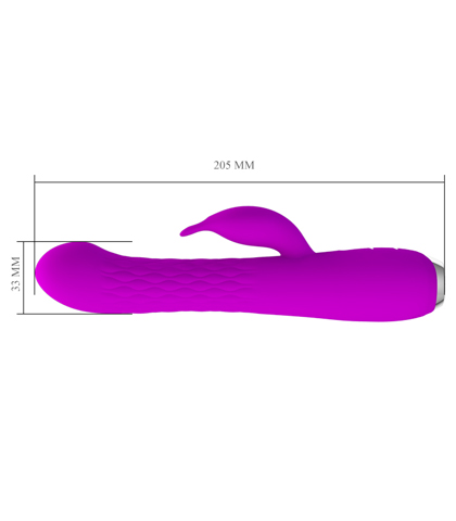 Rotirajuci vibrator sa dodatkom za klitoris